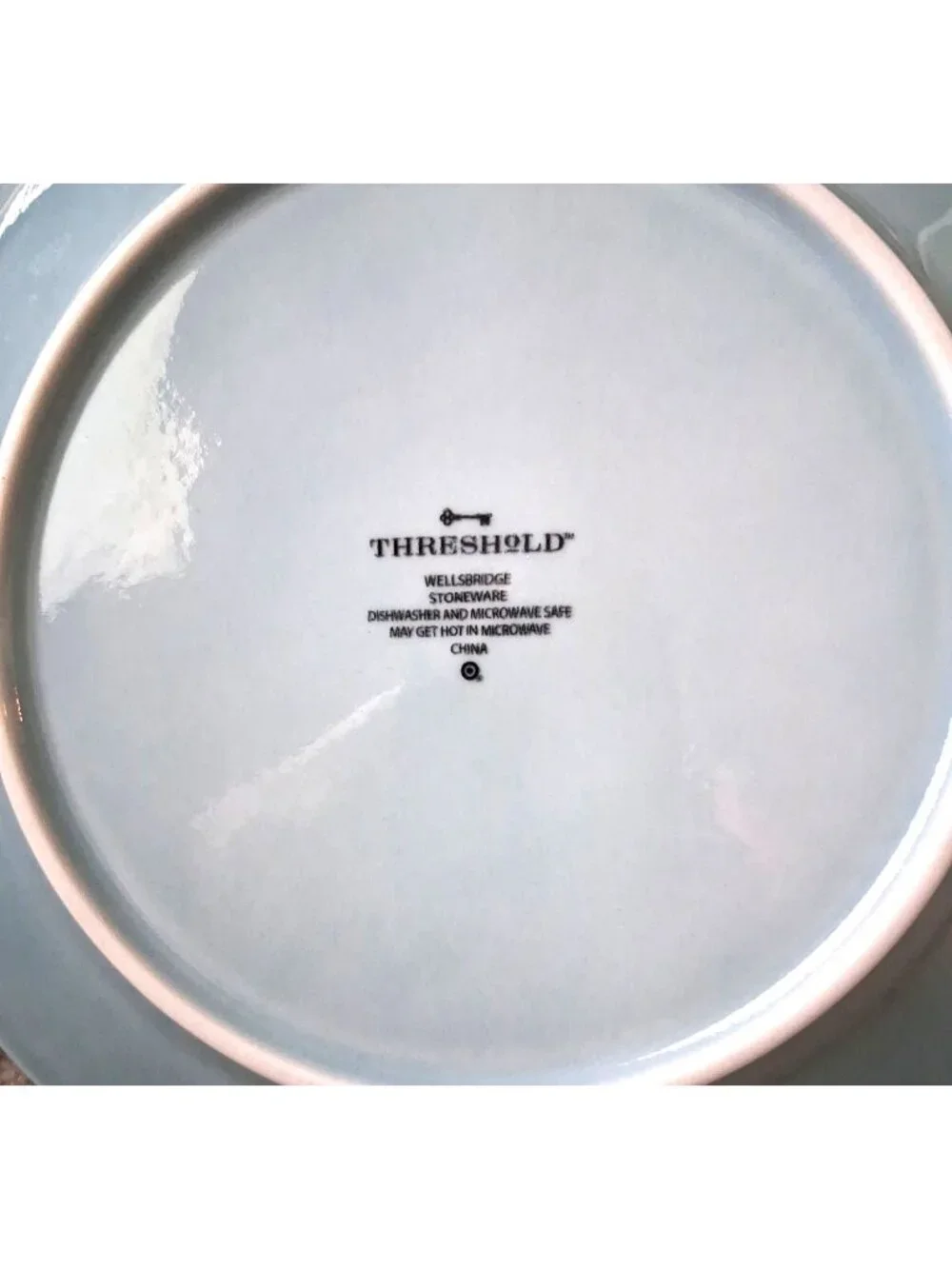 Set of FOUR Threshold Scalloped WELLSBRIDGE AQUA Salad Plate 8 1/4